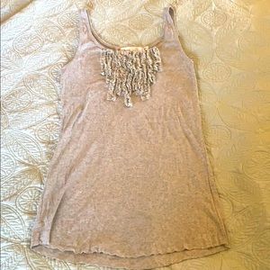 J park tank with embellished scruntched material